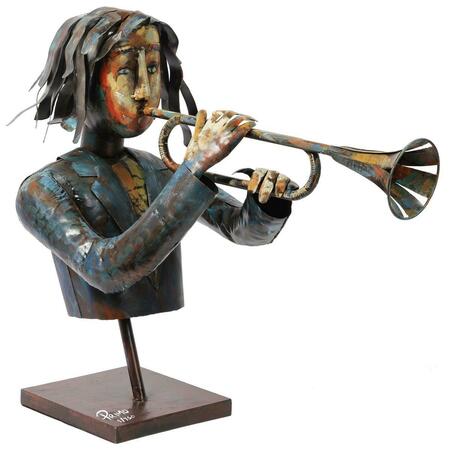 SOLID STORAGE SUPPLIES The Trumpeter Primo Mixed Media Sculpture SO3489210